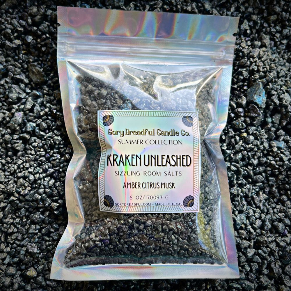 Kraken Unleashed Sizzling Room Salt Crystal Potpourri: Amber Citrus Musk Scent